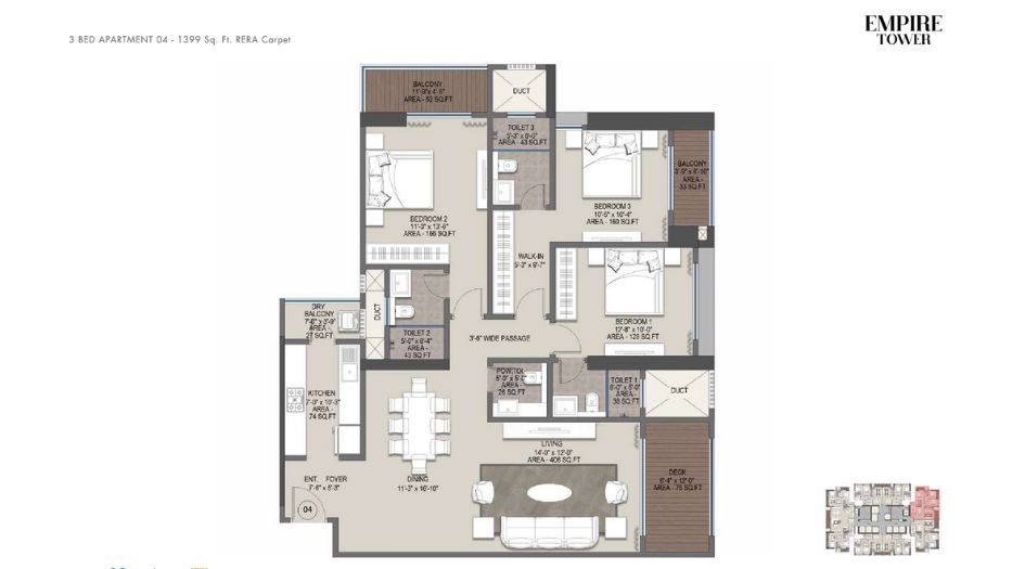 Sheetal-Sugee-Empire-Tower-Floor-Plan-3 BHK-1399 Sqft